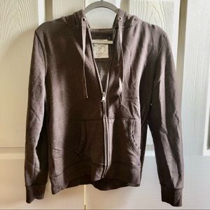 SONOMA Brown Full Zip Hoodie Sweatshirt Women Size Medium